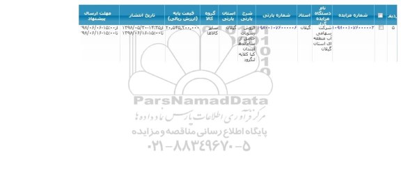 مزایده ,  مزایده فروش رسوبات حاصل از ساماندهی