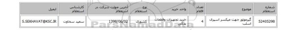 گیرموتور جهت میکسر اسپری اسلب