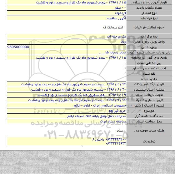 خرید قیر pg