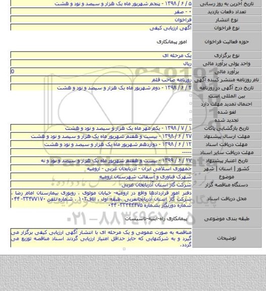 شهرک فناوری و آسفالت شهرستان ارومیه