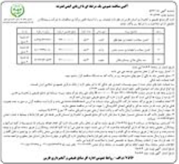 آگهی مناقصه عمومی , مناقصه کنترل سیلاب و آبخوانداری نوبت دوم 