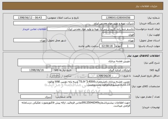 استعلام دوربین نقشه برداری