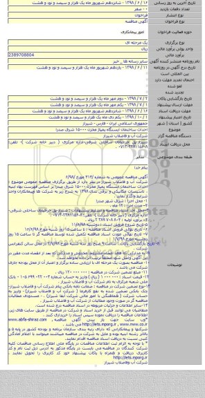 احداث ساختمان ایستگاه پمپاژ مخزن ۱۵۰۰۰ شرق صدرا