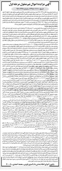 مزایده ،مزایده سه واحد آپارتمان 67.85 مترمربع مرحله اول 