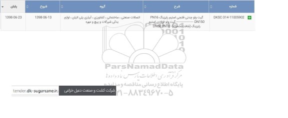 استعلام , استعلام گیت ولو چدنی فلنجی استیم