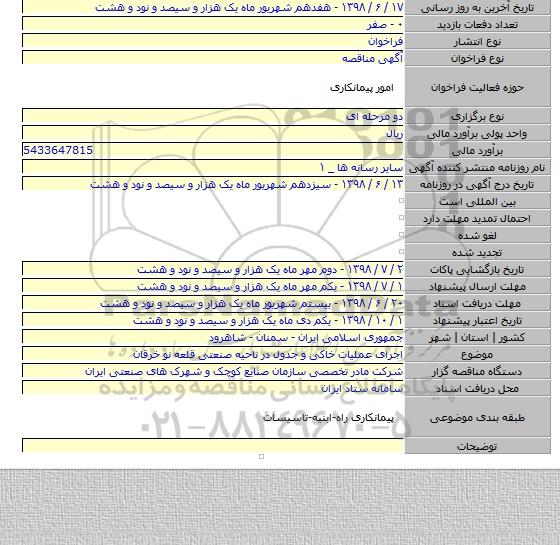 اجرای عملیات خاکی و جدول در ناحیه صنعتی قلعه نو خرقان