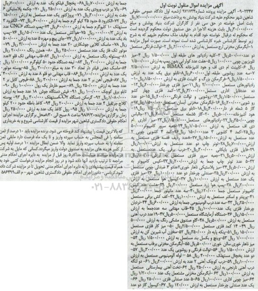 مزایده ،مزایده  آبگرمکن مخزنی- توالت فرنگی و ...