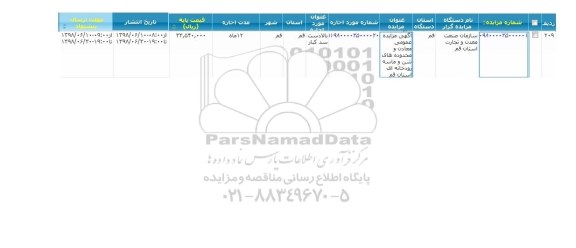 مزایده معادن و محدوده های شن و ماسه