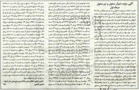 مزایده, مزایده یک قطعه زمین...