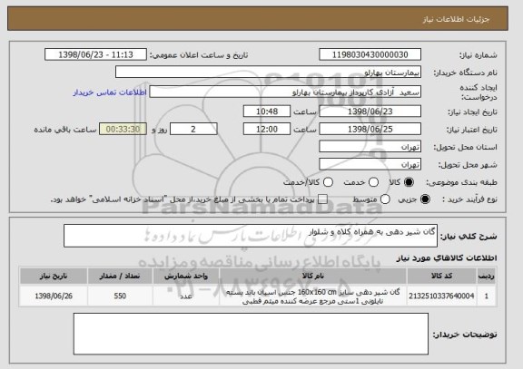 استعلام گان شیر دهی به همراه کلاه و شلوار