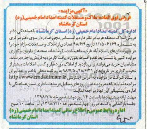 مزایده ، مزایده فروش املاک و مستغلات