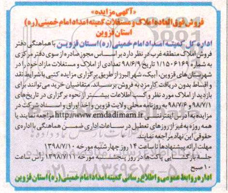 مزایده ، مزایده فروش املاک و مستغلات