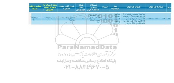 مناقصه , فراخوان تخریب و اجرای مجدد هاپرهای ته نشینی ...