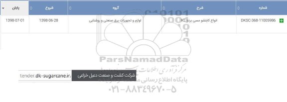 استعلام انواع کابلشو مسی برند KL