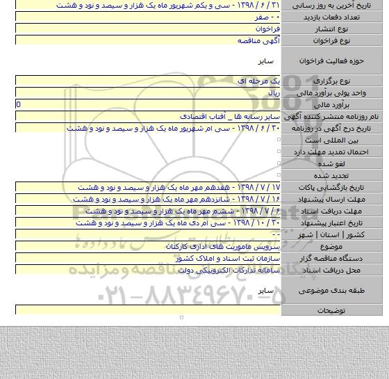 سرویس ماموریت های اداری کارکنان