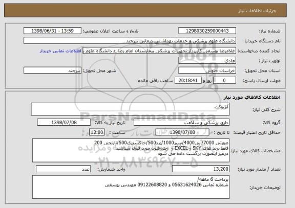 استعلام آنژیوکت
