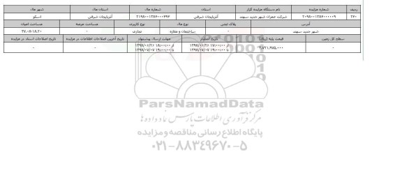 مزایده ، مزایده ساختمان ومغازه تجاری 37.08