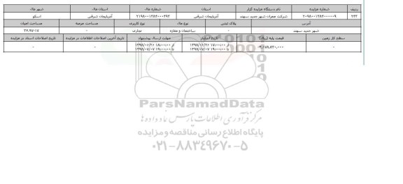 مزایده ، مزایده ساختمان ومغازه تجاری 34.97