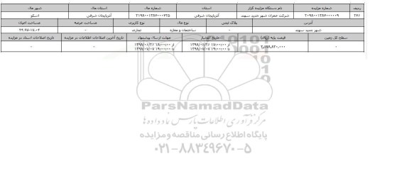 مزایده ، مزایده ساختمان ومغازه تجاری 34.97