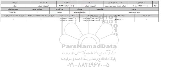 مزایده ، مزایده ساختمان ومغازه تجاری 22.88