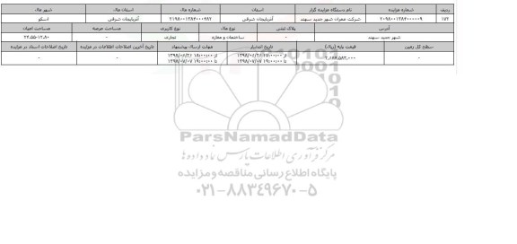 مزایده ، مزایده ساختمان و مغازه و تجاری 24.55