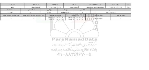 مزایده ، مزایده ساختمان و مغازه و تجاری 34.97