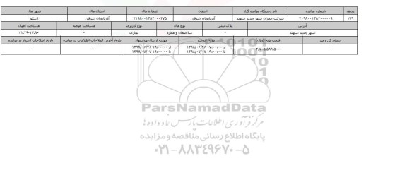 مزایده ، مزایده ساختمان و مغازه و تجاری 41.29