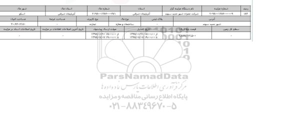 مزایده ، مزایده ساختمان و مغازه و تجاری 30.94