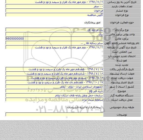 خرید قیر pg
