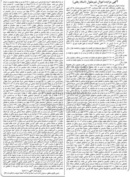 مزایده مزایده ششدانگ یکباب خانه 170.92 مترمربع