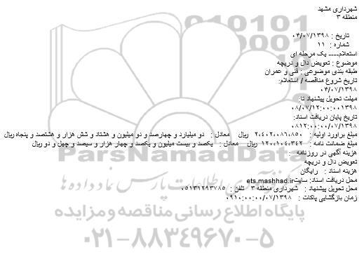 استعلام یک مرحله ای,استعلام تعویض دال و دریچه