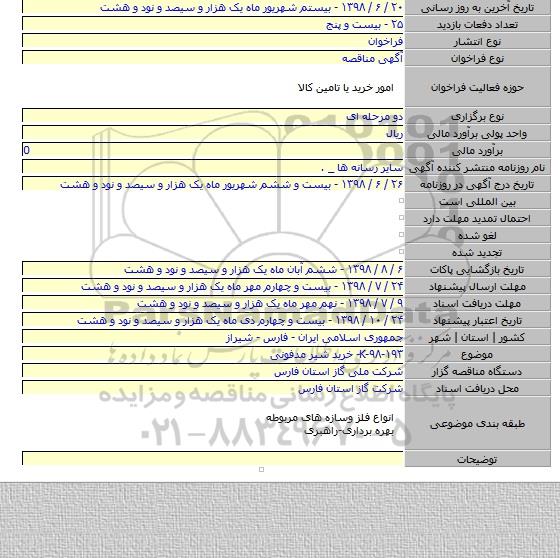 K-۹۸-۱۹۳- خرید شیر مدفونی