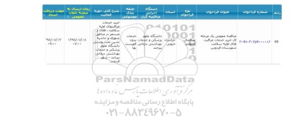 خرید خدمات مراقبت های اولیه سلامت
