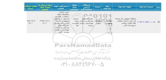 خرید خدمات مراقبت های اولیه سلامت