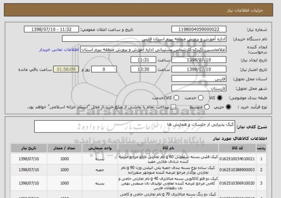 استعلام کیک پذیرایی از جلسات و همایش ها
