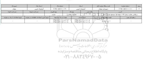 مزایده ، مزایده مغازه تجاری