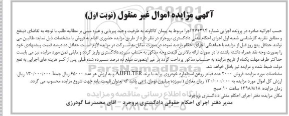 مزایده مزایده فروش 2000 عدد فیلتر روغن استاندارد