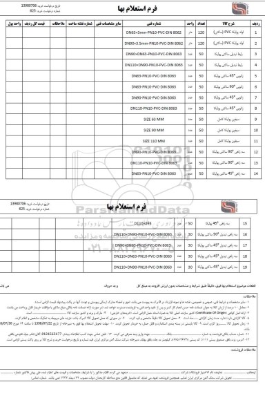 استعلام انواع لوله پولیکا ، رابط تبدیل ساکتی پولیکا ....