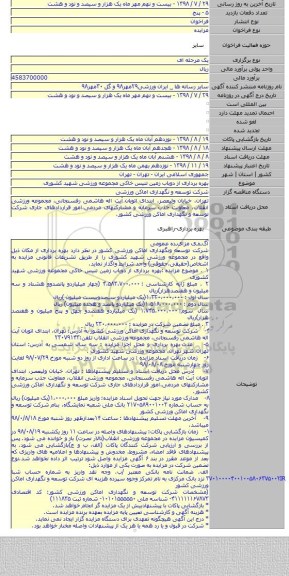 بهره برداری از دوباب زمین تنیس خاکی مجموعه ورزشی شهید کشوری