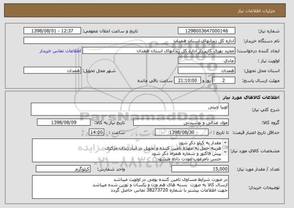 استعلام لوبیا چیتی
