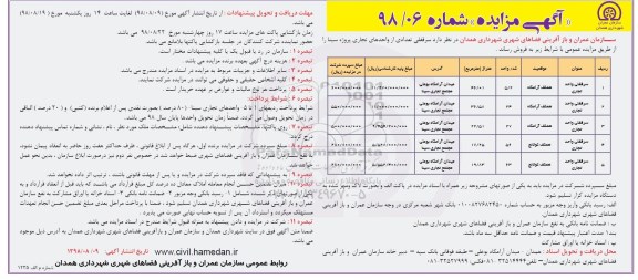 آگهی مزایده ،مزایده فروش سرقفلی تعدادی از واحدهای تجاری