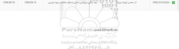 استعلام، استعلام آب معدنی کوچک و بزرگ 