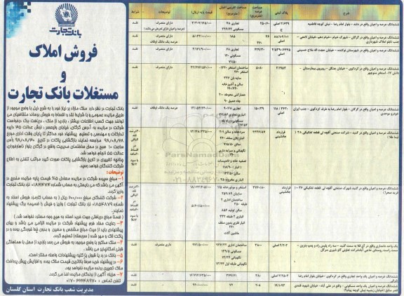 مزایده مزایده فروش املاک و مستغلات 