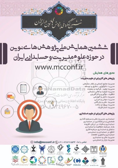 ششمین همایش ملی پژوهش های نوین در حوزه علوم مدیریت و حسابداری ایران 