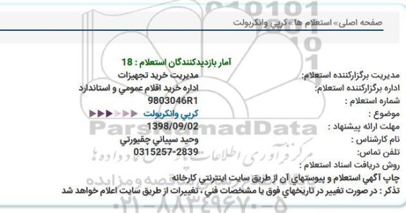 مناقصه کرپی وانکربولت
