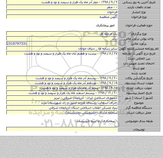 اجرای آسفالت روستای هرزند عتیق و زال شهرستان مرند