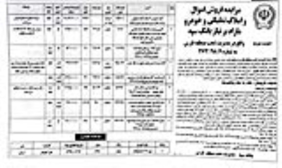 آگهی مزایده مزایده فروش اموال و املاک تملیکی نوبت دوم 