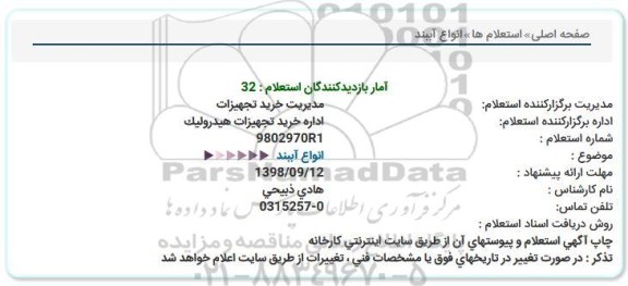 استعلام, استعلام آببند 