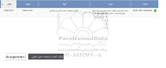 استعلام, استعلام ردیف اول پارس