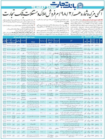 مزایده مزایده فروش املاک و مستغلات 
